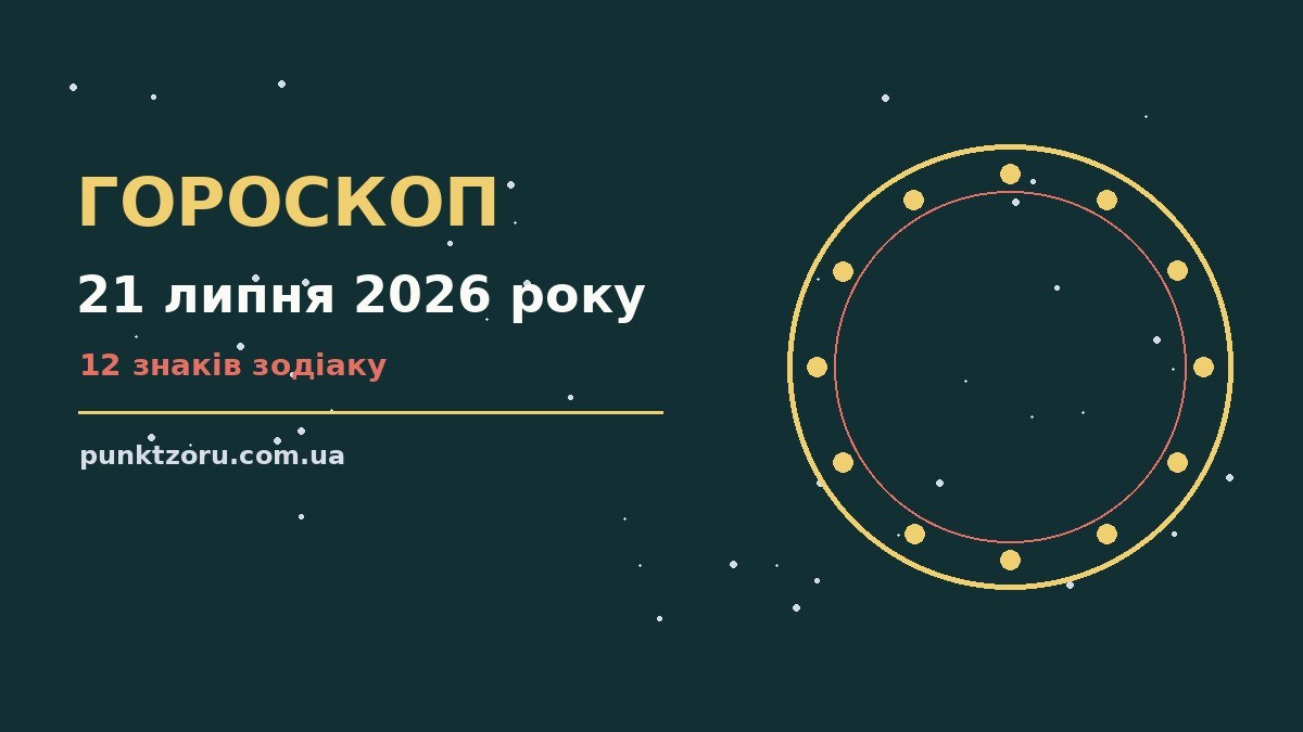 Гороскоп на 21 липня 2026 року — практичні поради для роботи, фінансів і стосунків
