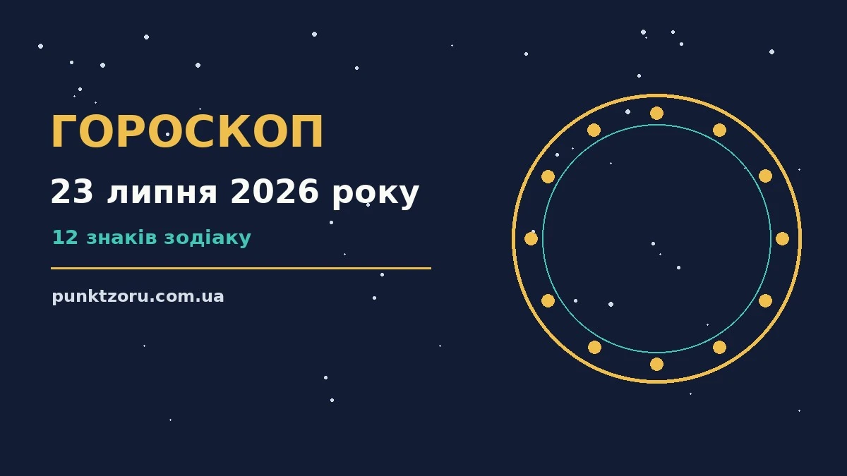 Зоряний гороскоп на 23 липня 2026 року для всіх знаків зодіаку