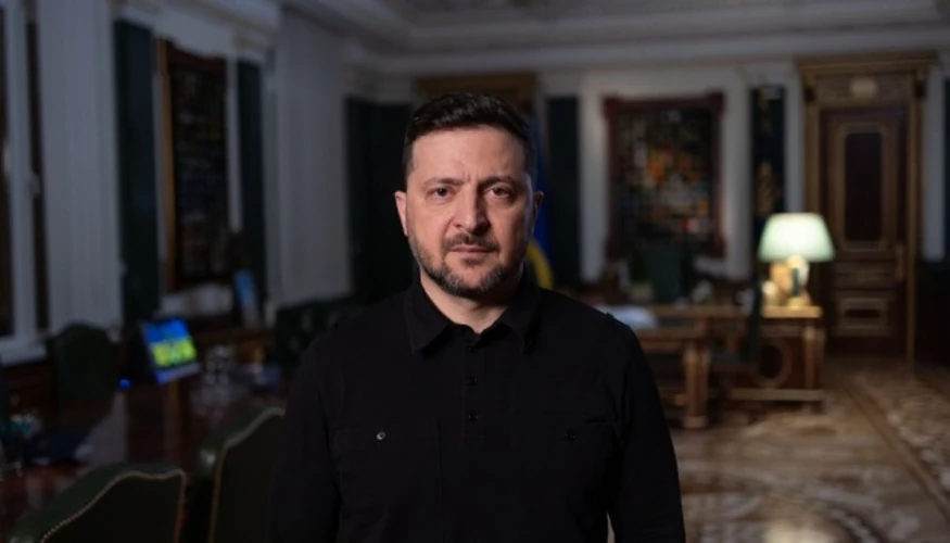 Президент Володимир Зеленський під час церемонії прийняття вірчих грамот від послів