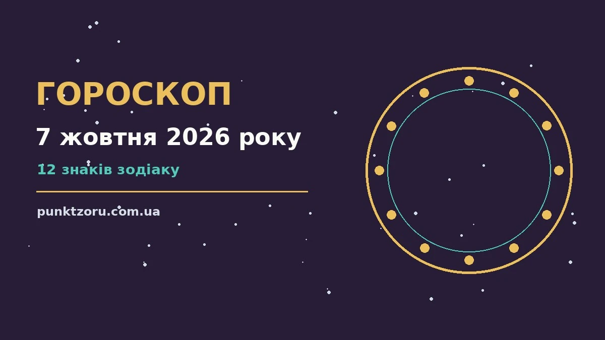 Гороскоп на 7 жовтня 2026 року: настрій, шанси дня та поради для кожного знака