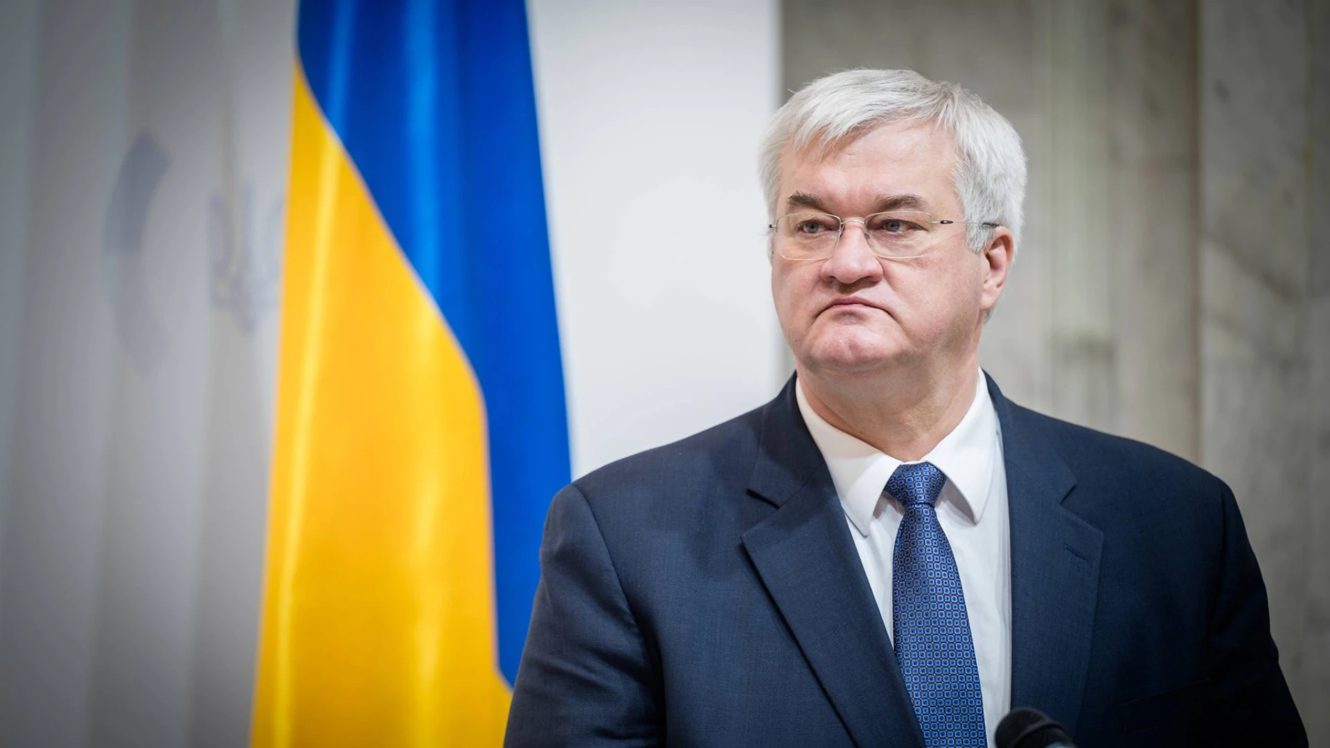 Міністр закордонних справ Андрій Сибіга під час публічного повідомлення щодо енергетичного перемир'я